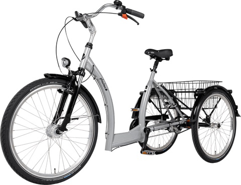 Pfautec Special, Erwachsenen-Dreirad, großer Korb hinten, besonders leichter Alu-Rahmen