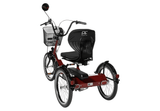 pf mobility disco rot dreirad elektrisch mit tiefem Einstieg heckansicht